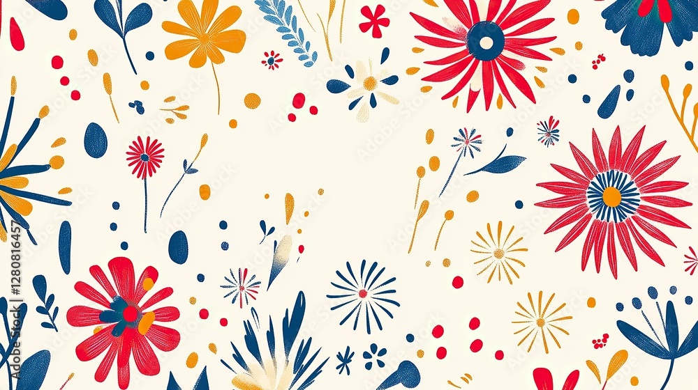 Festival Elements and Fireworks Flat Lay, Las Fallas Festival Elements and Fireworks Flat Lay, Las Fallas