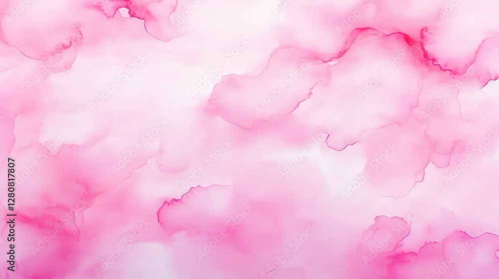 Fototapeta premium A soft, abstract pink watercolor background with delicate blending and fluid shapes, creating a calming and elegant visual effect. solo travel adventure experience self-discovery experience.
