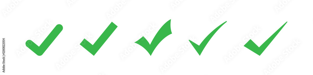 Green check mark icon set. Checkmark, tick buttons for apps and websites. Approval check icon. Quality sign tick Green check mark icon set. Checkmark, tick buttons for apps and websites. Approval check icon. Quality sign tick