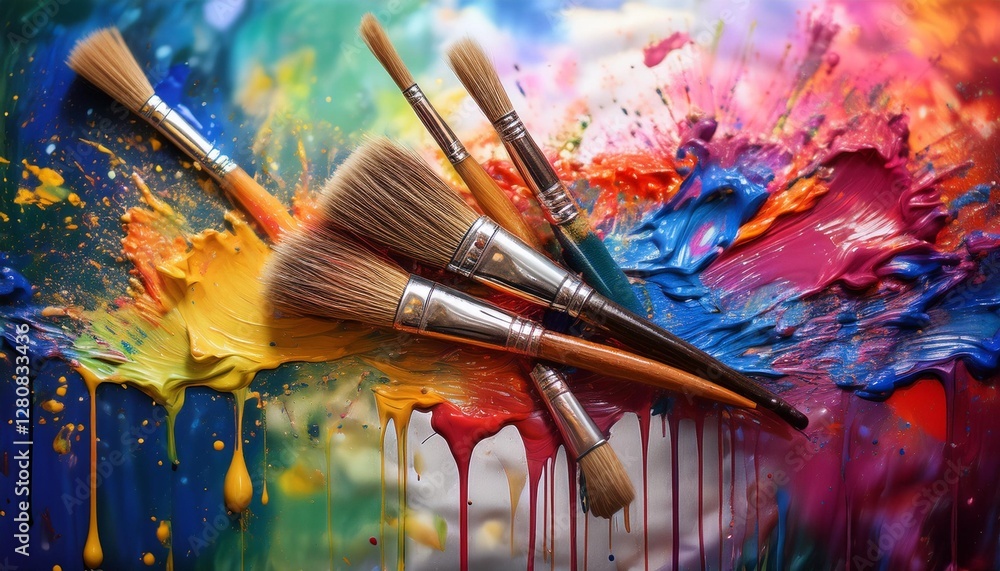 Obraz premium brushes and paints
