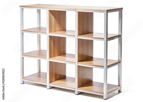 modular shelving unit isolated on a white background