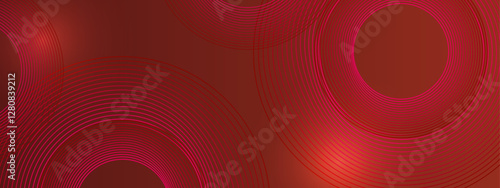 red abstract concentric circles background. Suitable for presentation, abstract designs, graphic elements, patterns, and vibrant visual compositions.