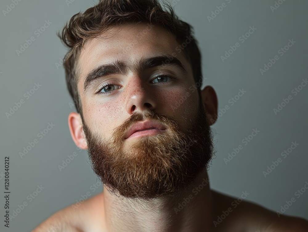 Naklejka premium Facial Hair Man