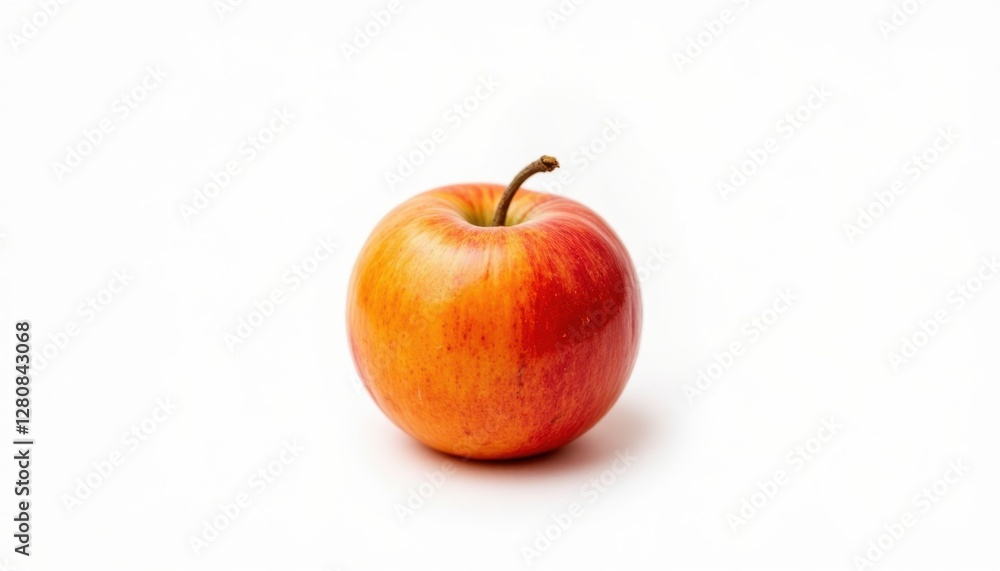 The vividly colored fruit is situated in the center of the frame, its radiant hue contrasting sharply against the pristine white background The vividly colored fruit is situated in the center of the frame, its radiant hue contrasting sharply against the pristine white background