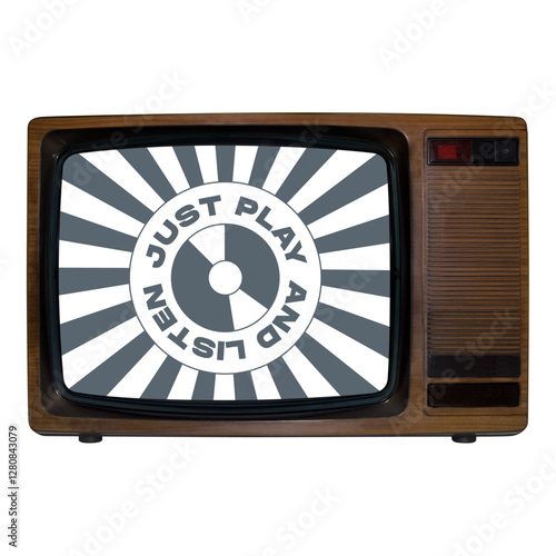 retro tv isolated on white