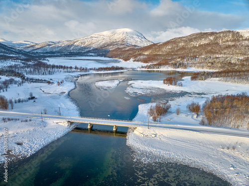 aerial photo over the winte...