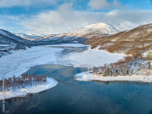 aerial photo over the winte...