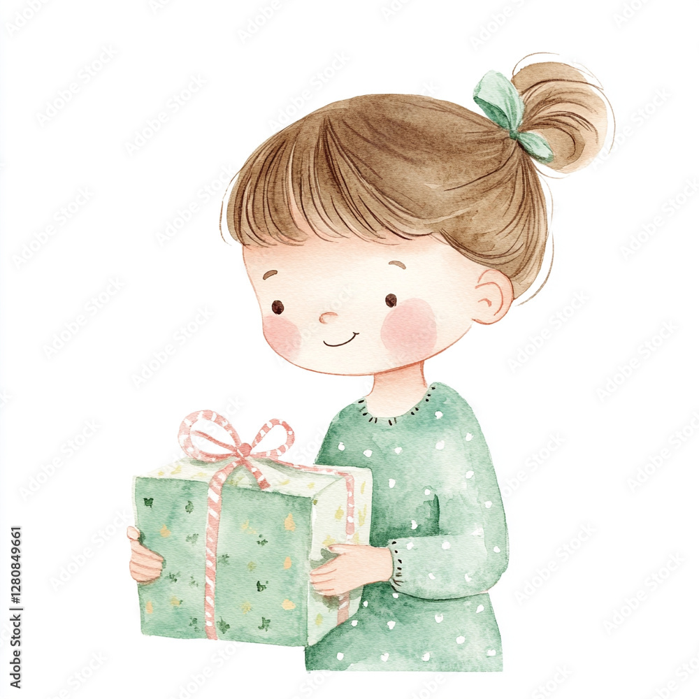 Minimalist Scene of a Person Opening a Thoughtful Gift from Mom Isolated on White Background Capturing the Joy and Surprise of Unwrapping a Present with Love and Care Minimalist Scene of a Person Opening a Thoughtful Gift from Mom Isolated on White Background Capturing the Joy and Surprise of Unwrapping a Present with Love and Care