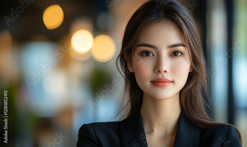 Wallpaper Mural Professional Asian Businesswoman in Formal Attire, Confident Expression, Modern Office Setting, Career Success Concept Torontodigital.ca