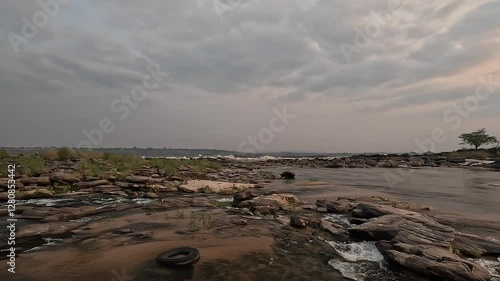 Congo River near Brazzaville. Democratic republic Congo.