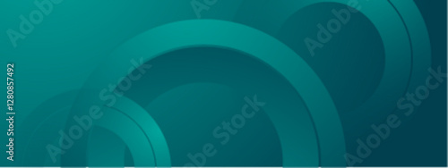 elegant teal background with overlapping circles. Suitable for abstract designs, backgrounds, technology related projects, modern themes, and web graphics.