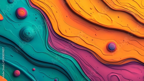The background consists of a colorful gradient and noise, with a multicolor gradation and noise texture, making it an ideal abstract illustration for wallpapers, posters, flyers, and other design