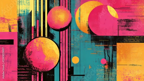 The background consists of a colorful gradient and noise, with a multicolor gradation and noise texture, suitable for use in wallpaper, poster, flyer, and other design applications, characterized by