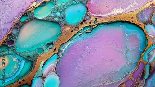 Fantasy features smooth light pink, green, purple shades, and blue, all on watercolor paper with a textured look suitable for grunge design, vintage cards, and templates, alongside pastel ink colors