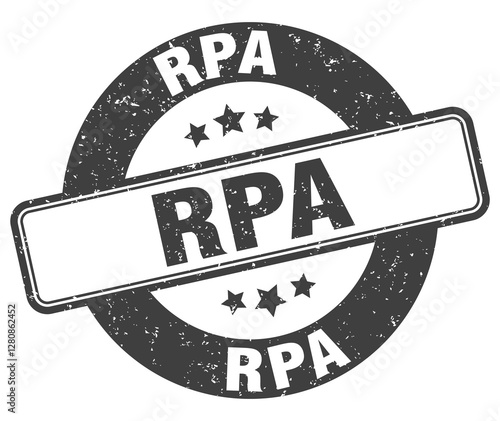 rpa stamp. rpa label. round grunge sign
