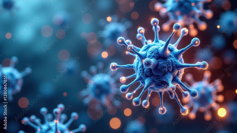 SEM image of semaglutide molecules with a glow-in-the-dark effect, highlighting virus-like characteristics. SEM image of semaglutide molecules with a glow-in-the-dark effect, highlighting virus-like characteristics.