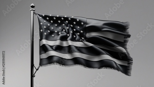 USA national flag The black American flag. The USA flag. America identity.