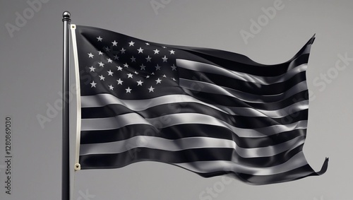 USA national flag The black American flag. The USA flag. America identity.