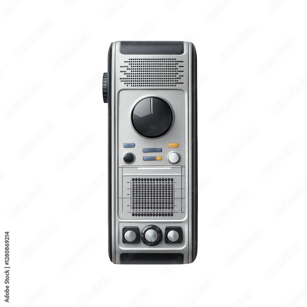 Fototapeta premium Portable audio recorder isolated on transparent background