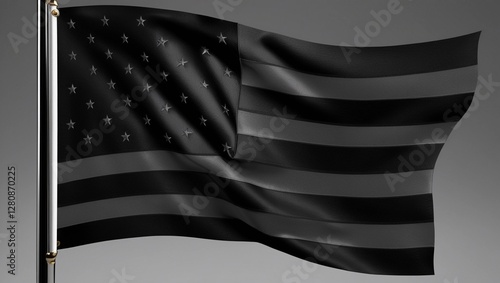 USA national flag The black American flag. The USA flag. America identity.