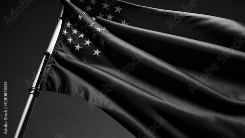 USA national flag The black American flag. The USA flag. America identity.