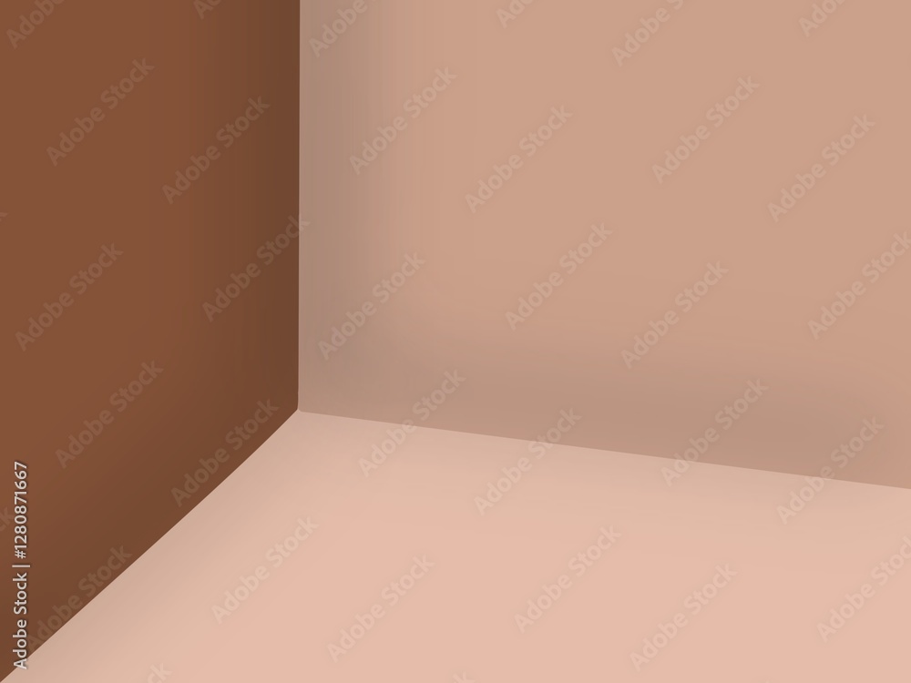empty room with brown wall, studio corner for product display empty room with brown wall, studio corner for product display