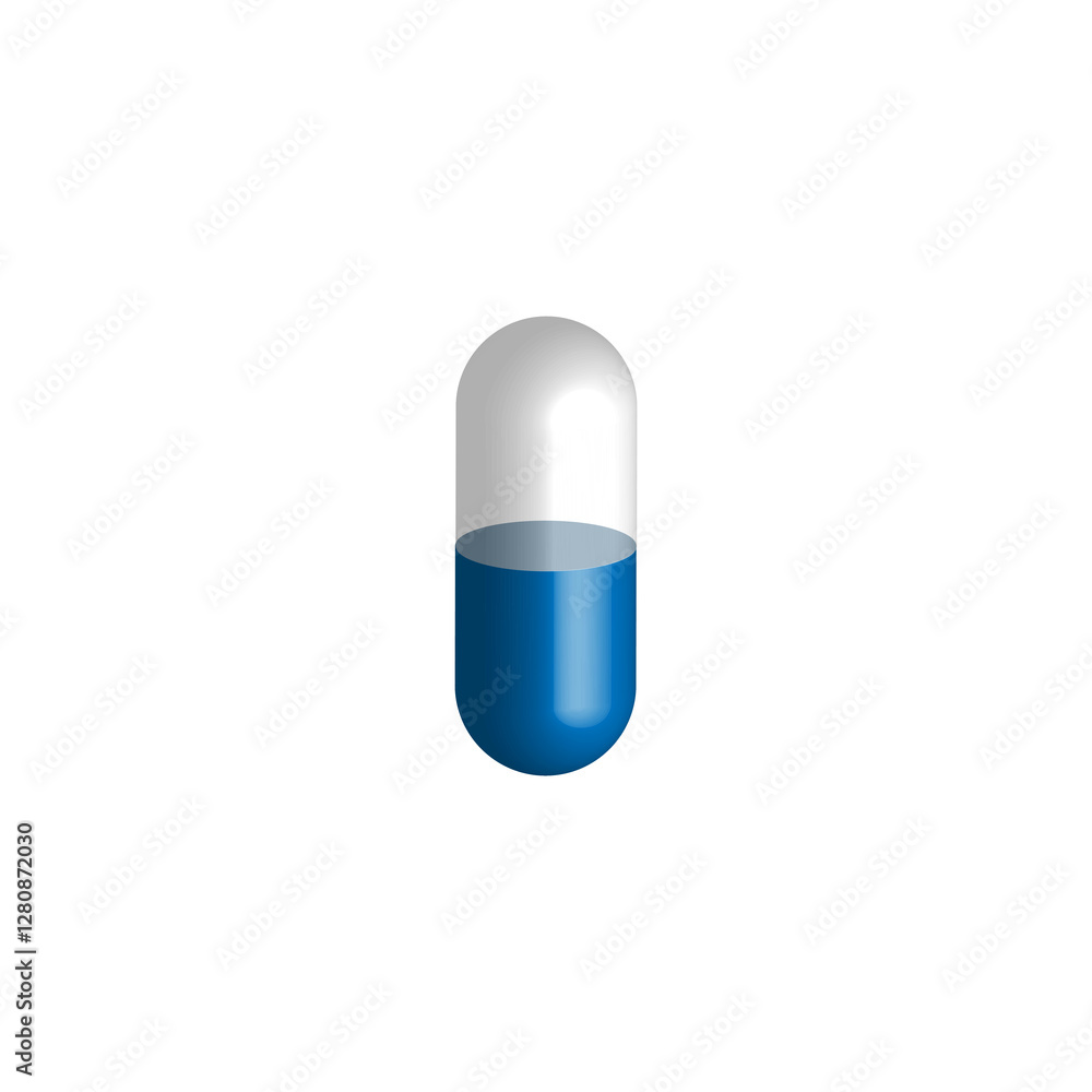 blue pill isolated on white background blue pill isolated on white background