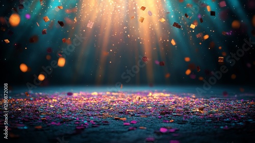 The dark purple glitter sparkle confetti abstract background is an excellent choice for invitations to events like Halloween night, Mardi Gras, birthday parties, club nights, or Christmas