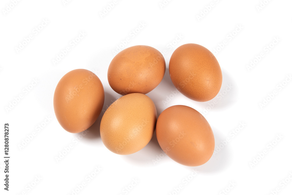 raw chicken eggs isolatyed on a white background raw chicken eggs isolatyed on a white background