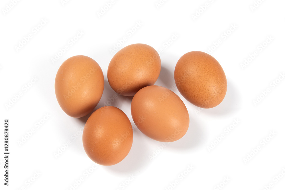 raw chicken eggs isolatyed on a white background raw chicken eggs isolatyed on a white background