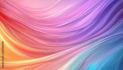 Wallpaper Mural This digital illustration showcases beautiful rainbow waves in a 3D render, making it an ideal abstract background for wallpapers, posters, and covers Torontodigital.ca