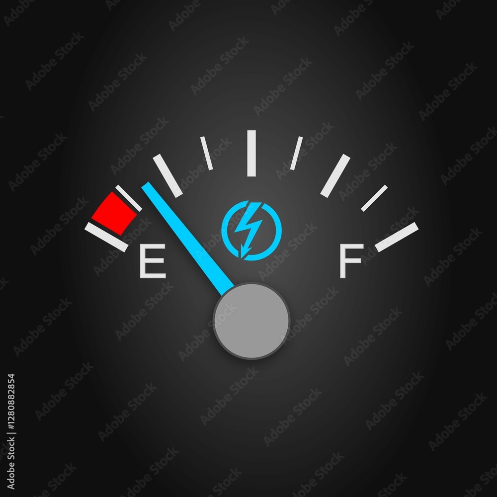 Naklejka premium Power meter near empty