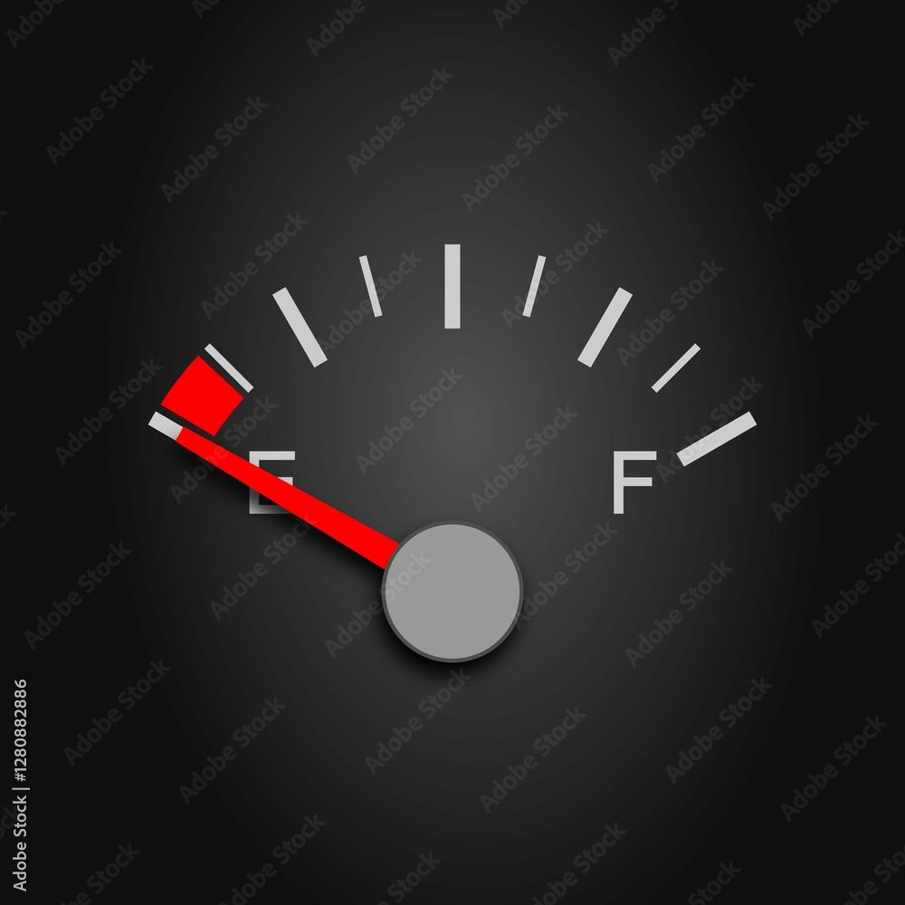 Naklejka premium Unspecified gauge on empty