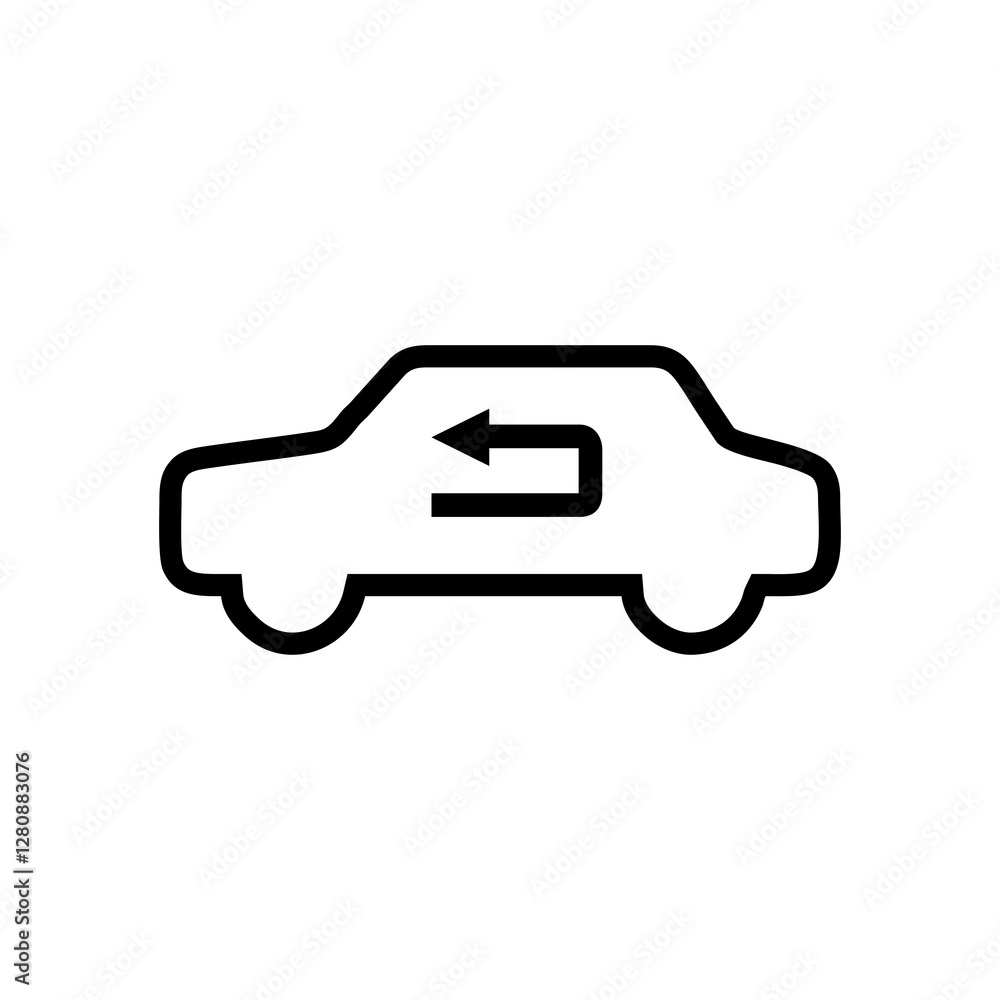 Automotive ventilation recirculation icon