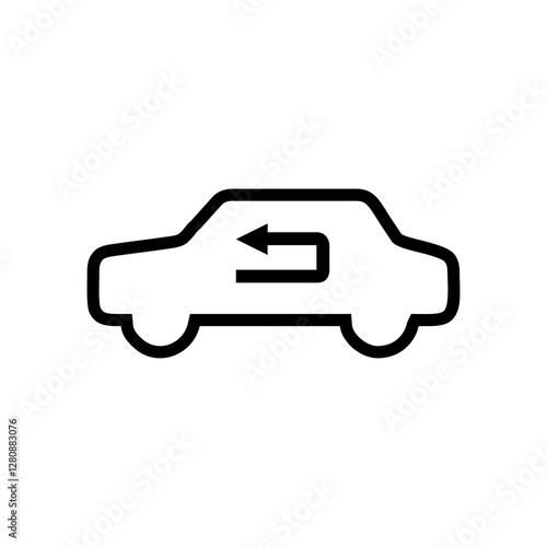 Obraz na płótnie Automotive ventilation recirculation icon w salonie