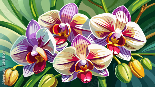 Close-up of orchid flowers