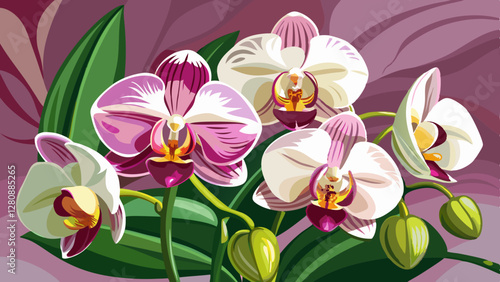 Close-up of orchid flowers