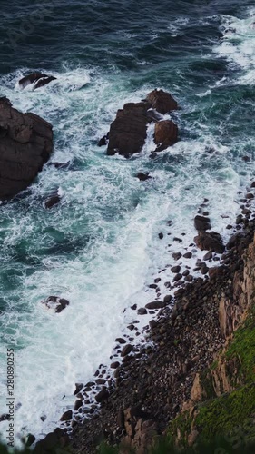 Wallpaper Mural cliffs / Cabo da Roca / waves and rocks / sea / ocean Torontodigital.ca