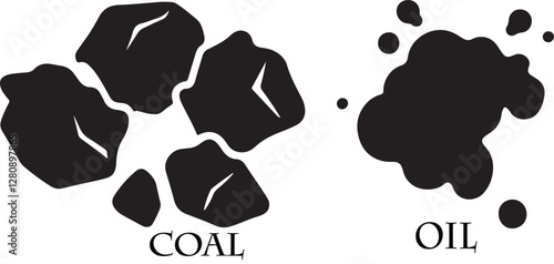 isolated coal oil Vector,coal oil Silhouette,coal oil icon set, black coal oil symbol for you,color  Vector illustration, Vector Graphic, EPS 10 