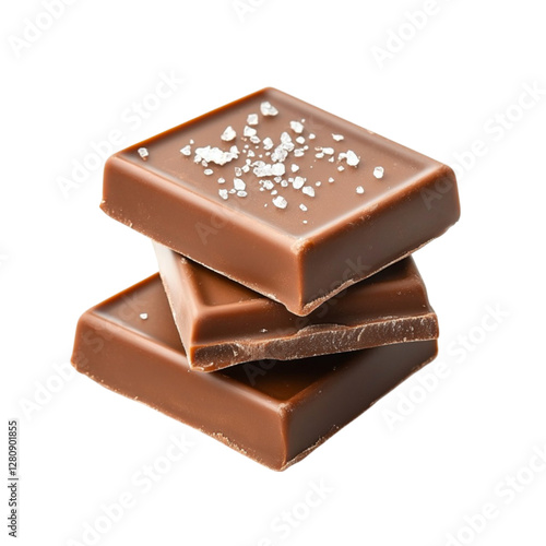 Delicious Sea Salt Milk Chocolate Squares Stack