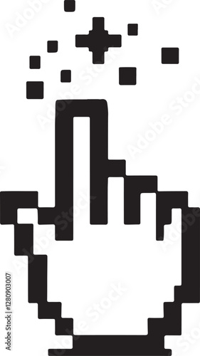 Pixel mouse cursor icon.eps on isolated background