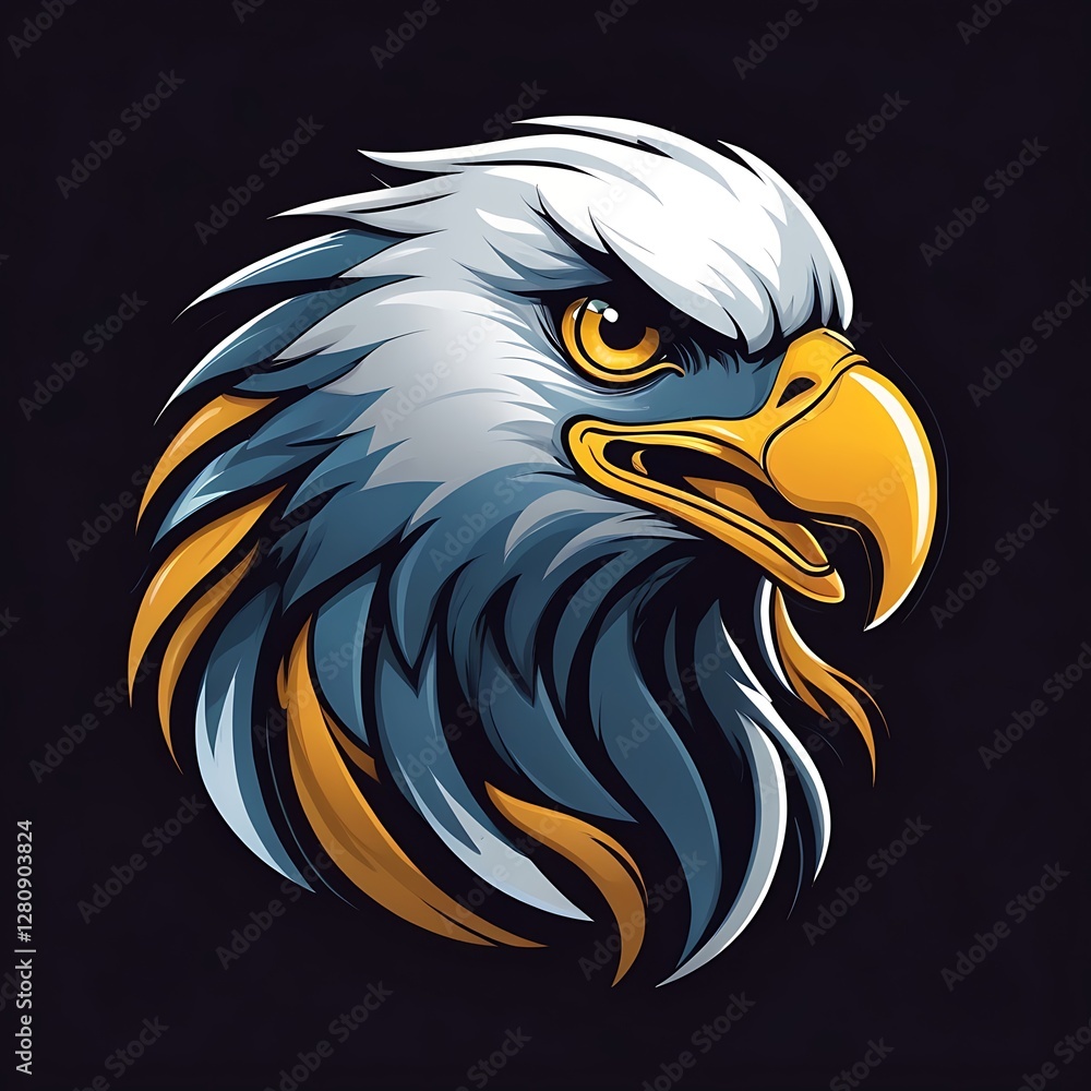 Fototapeta premium Eagle Mascot Logo - Fierce and Dynamic Eagle Design for Sports and Branding