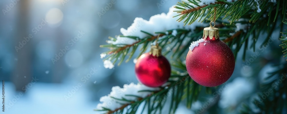 Snow-kissed fir needles adorned with shining icicle ornaments, winter, needle Snow-kissed fir needles adorned with shining icicle ornaments, winter, needle