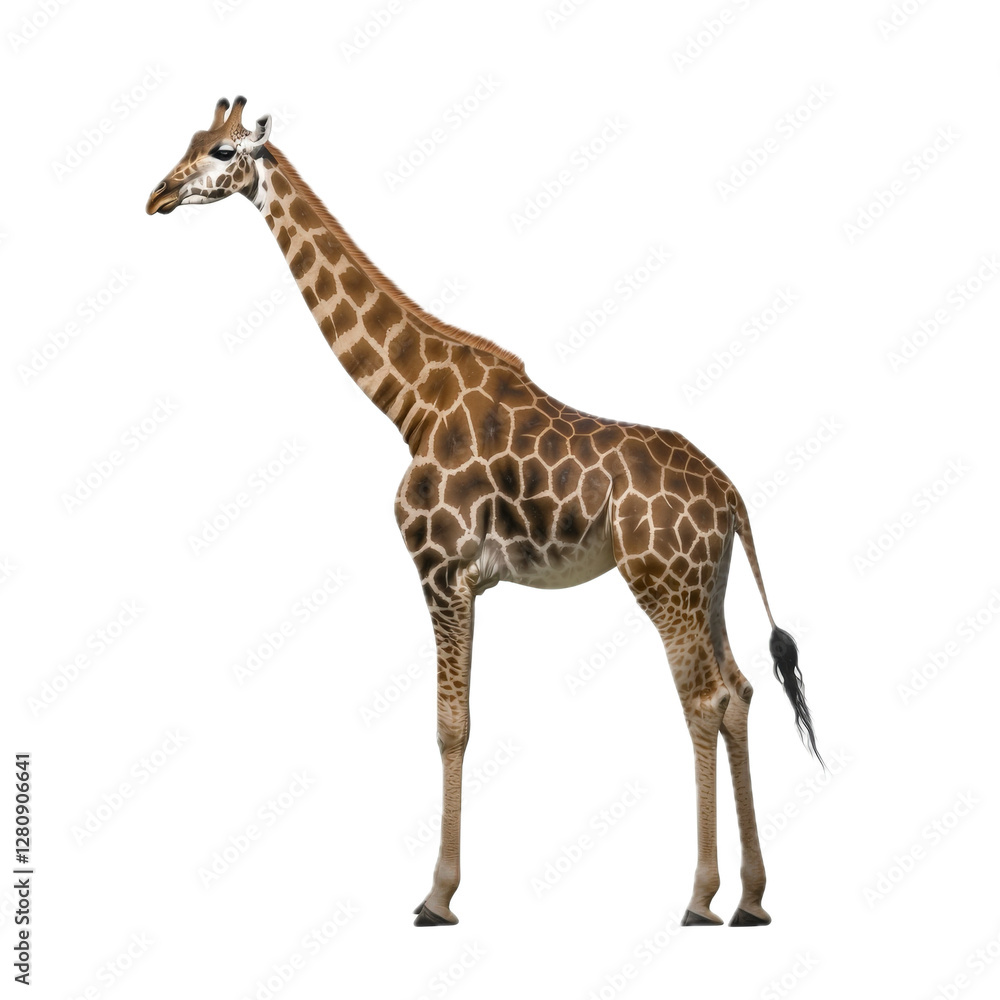 Fototapeta premium Elegant Giraffe Standing Gracefully in Nature