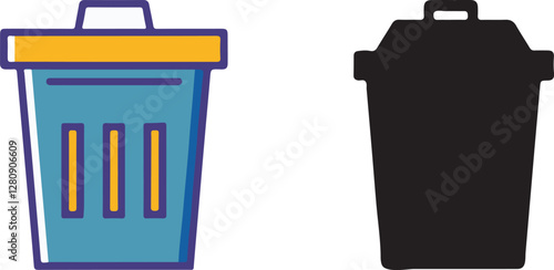 isolated skip bin Vector,skip bin Silhouette,skip bin icon set, black skip bin symbol for you,color  Vector illustration, Vector Graphic, EPS 10 
