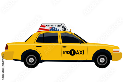 Yellow taxi cab, NYC taxi cab 