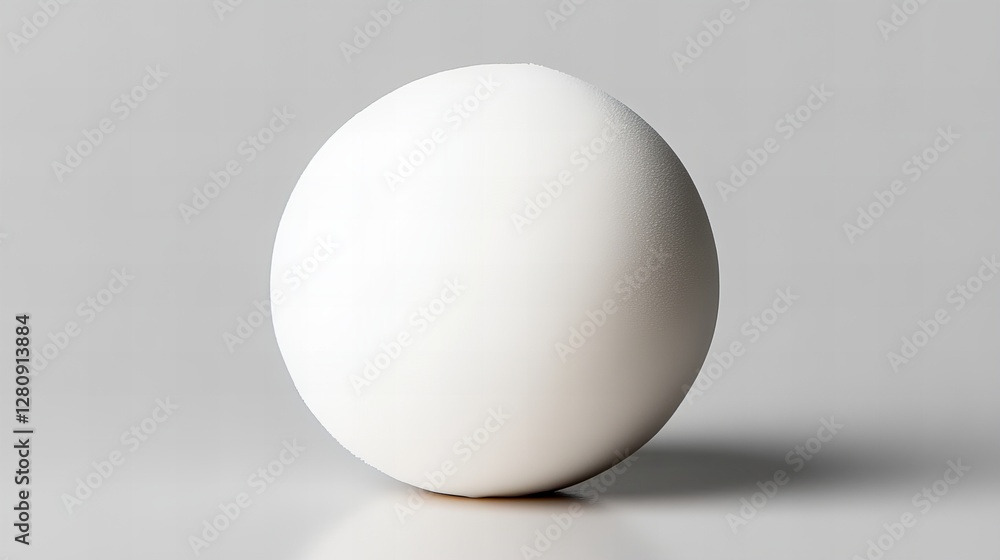 A single, perfectly formed white egg rests on a minimalist gray background. Its smooth surface and subtle shadow create a simple yet striking image. A single, perfectly formed white egg rests on a minimalist gray background. Its smooth surface and subtle shadow create a simple yet striking image.