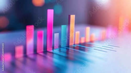 Wallpaper Mural Abstract business and finance concept, clean geometric shapes, gradient lighting Torontodigital.ca