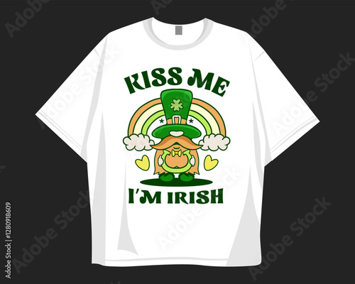 St Patrick's Day t shirt design for print to celebrate festival. Shamrock, irish.