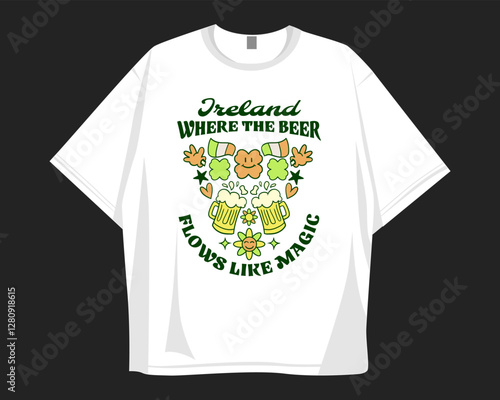 St Patrick's Day t shirt design for print to celebrate festival. Shamrock, irish.